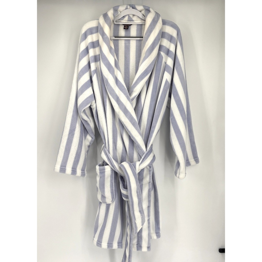 Victoria's‎ Secret Short Cozy Robe Purple Stripes XL/XXL - Picture 8 of 8